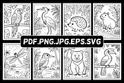 Jungle Animal Coloring Book for Kids, an Animal Illustration by Ink Gallery (Thumbnail 2 of 7)