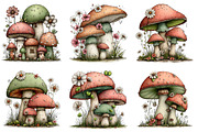 Whimsical Spring Mushroom Clipart, an Illustration by Dream Creation (Thumbnail 5 of 5)
