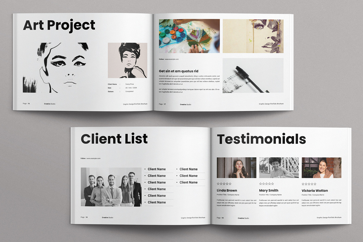 Graphic Design Portfolio Brochure, a Brochure Template by E-Type (Photo 7 of 8)