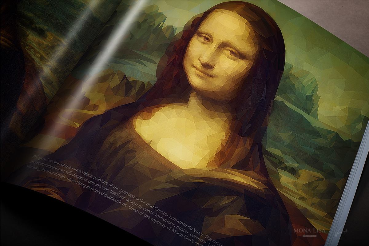 Mona Lisa - Polygonal / PRO Edition, an Illustration by Ajax-Design (Photo 4 of 9)