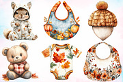 Watercolor Autumn Baby Shower, a Seasonal Illustration by Canvas Craft (Thumbnail 2 of 8)