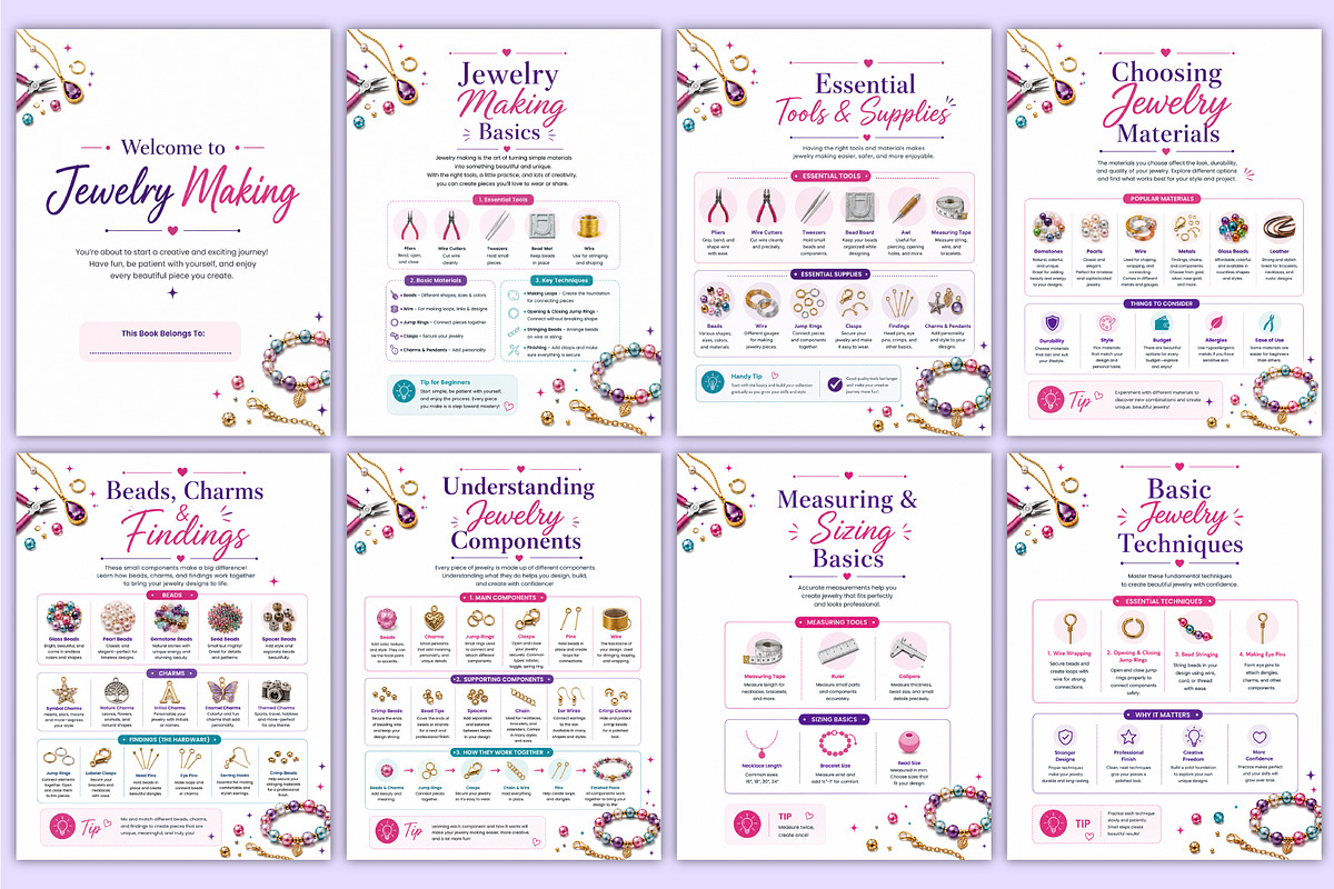 Jewelry Making for Beginners Project, a Stationery Template by Mustafiz (Photo 2 of 5)