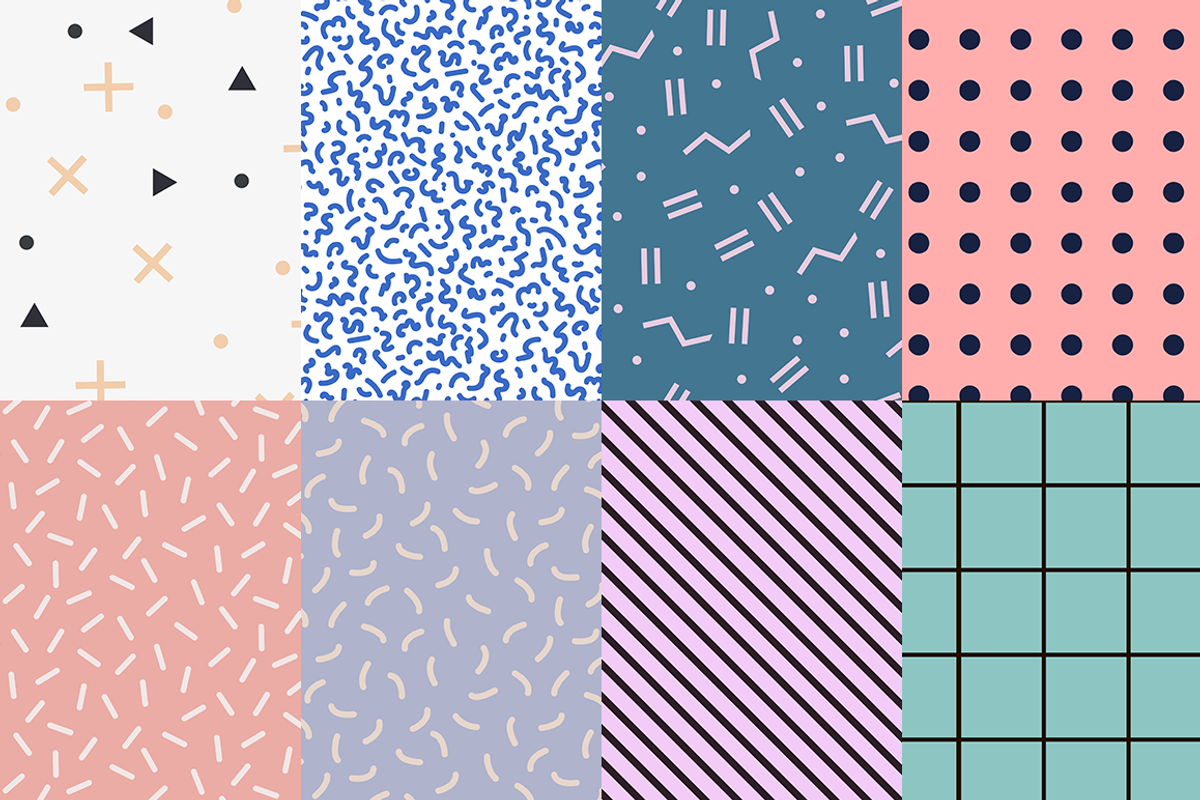 Black and white set memphis patterns, a Pattern Graphic by Fay_Francevna (Photo 2 of 3)
