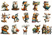 Christmas Animal Clipart, an Illustration by OK Design (Thumbnail 2 of 6)