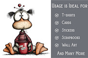 Whimsical Christmas Goose Clipart, an Illustration by Pixels.Craft (Thumbnail 3 of 6)
