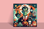Haunted pumpkin banner for Halloween, a Poster Template by hkmonir (Thumbnail 2 of 4)