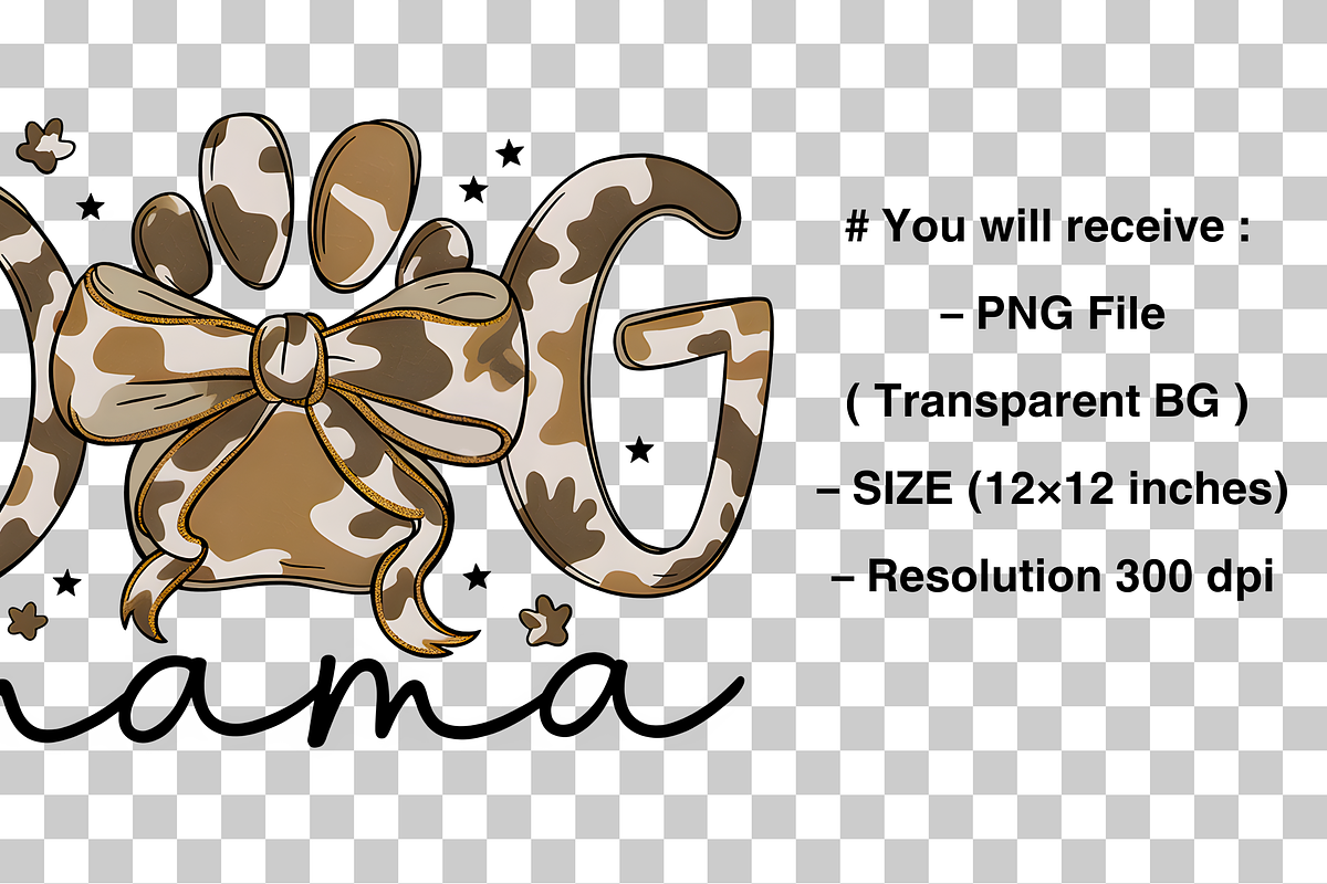 Preppy Camo Coquette Dog Mama PNG, a Graphic by Clipart Bloom (Photo 2 of 3)