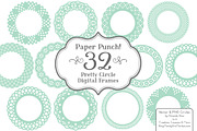 Mint Lace Circle Frames, an Illustration by Amanda Ilkov (Thumbnail 2 of 5)