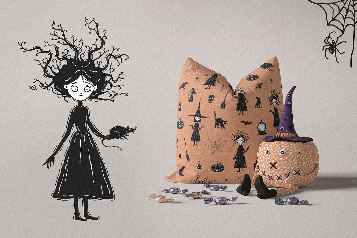 Creepy Cute Hand-Drawn Halloween, an Object Graphic by AnMark (Photo 4 of 12)