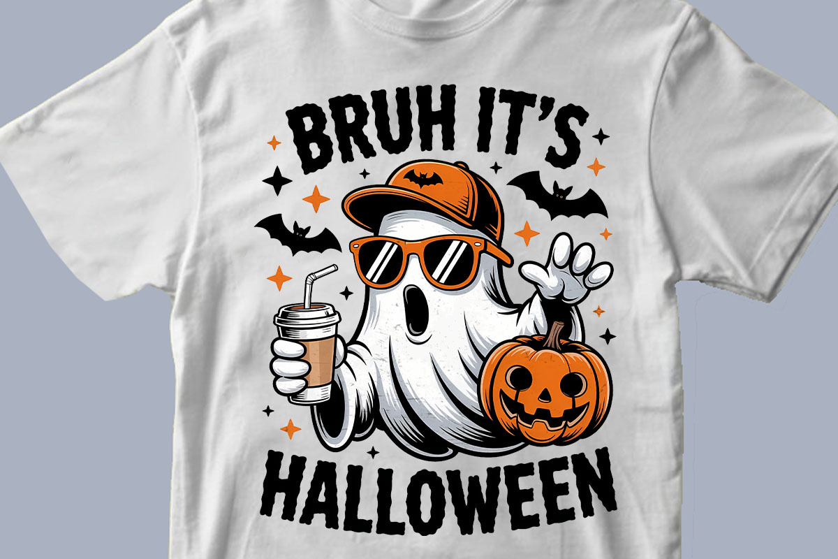 Bruh It’s Halloween Ghost Coffee PNG, a Graphic by olgasallom (Photo 3 of 3)