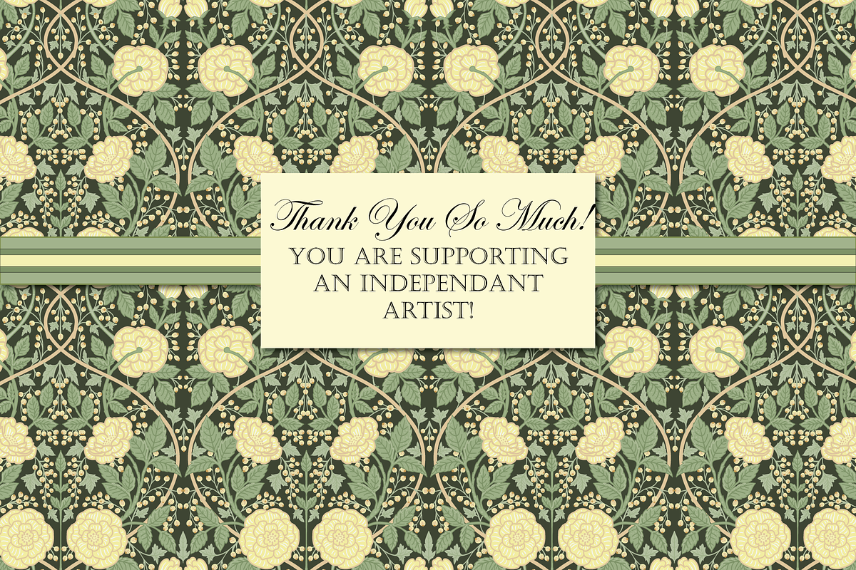 William Morris Style Patterns - Sage, a Pattern Graphic by RachelStudio (Photo 10 of 10)