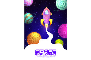 Space Exploring Rocket, Galaxy