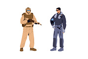 Armed forces, soldiers with guns set, a Person Illustration by PaperTrident (Thumbnail 4 of 5)