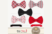 Bow Ties Digital Paper & Clipart, a Pattern Graphic by JennyL Designs (Thumbnail 2 of 3)