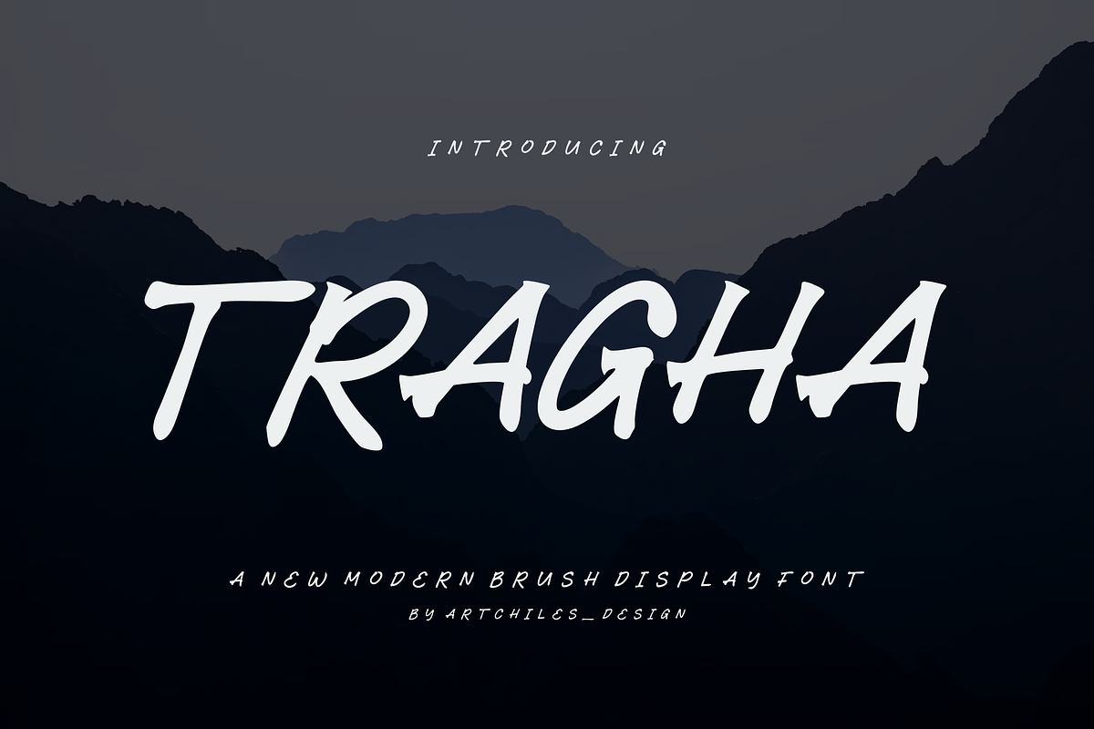 The Tragha - Font, a Handwritten Font by artchiles_design (Photo 1 of 5)