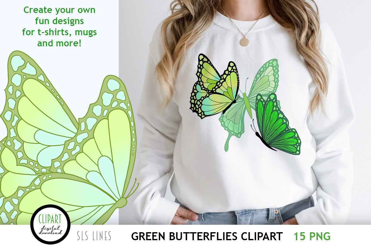 Colorful Butterfly Clipart Bundle, an Animal Illustration by SLS Lines (Photo 9 of 11)