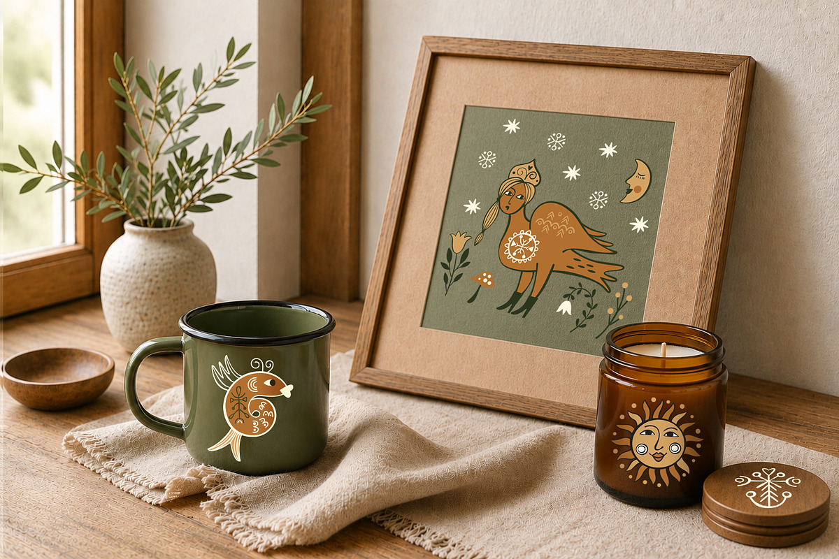 Modern Folk Collection, a Decorative Illustration by lenlis (Photo 4 of 16)