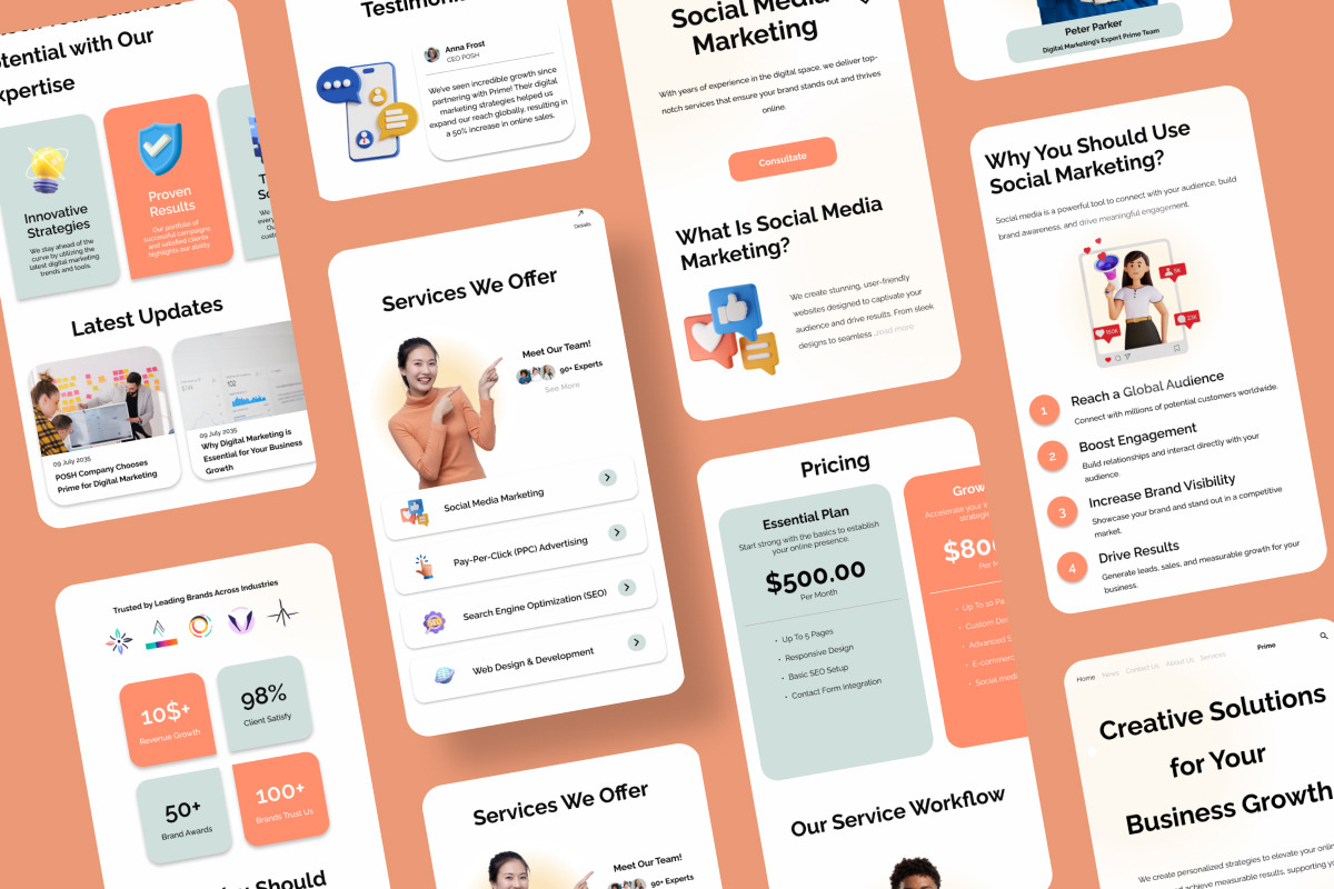 Prime - Creative Agency Landing Page, a Landing Page Template by productype1 (Photo 4 of 5)