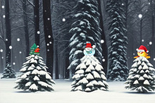 Animated Snowy Christmas Story by  in 3D
