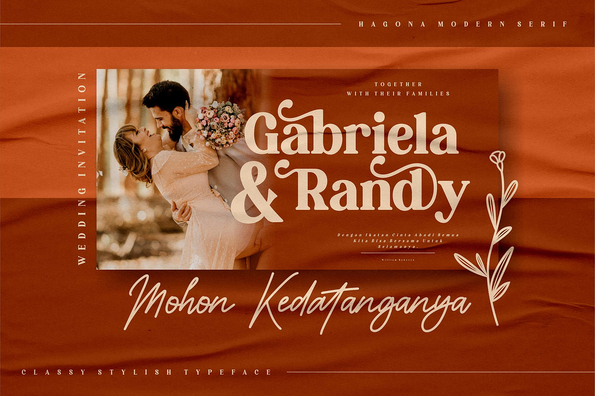 Hagona Classy Serif Font, a Script Font by Storytype Studio (Photo 2 of 8)