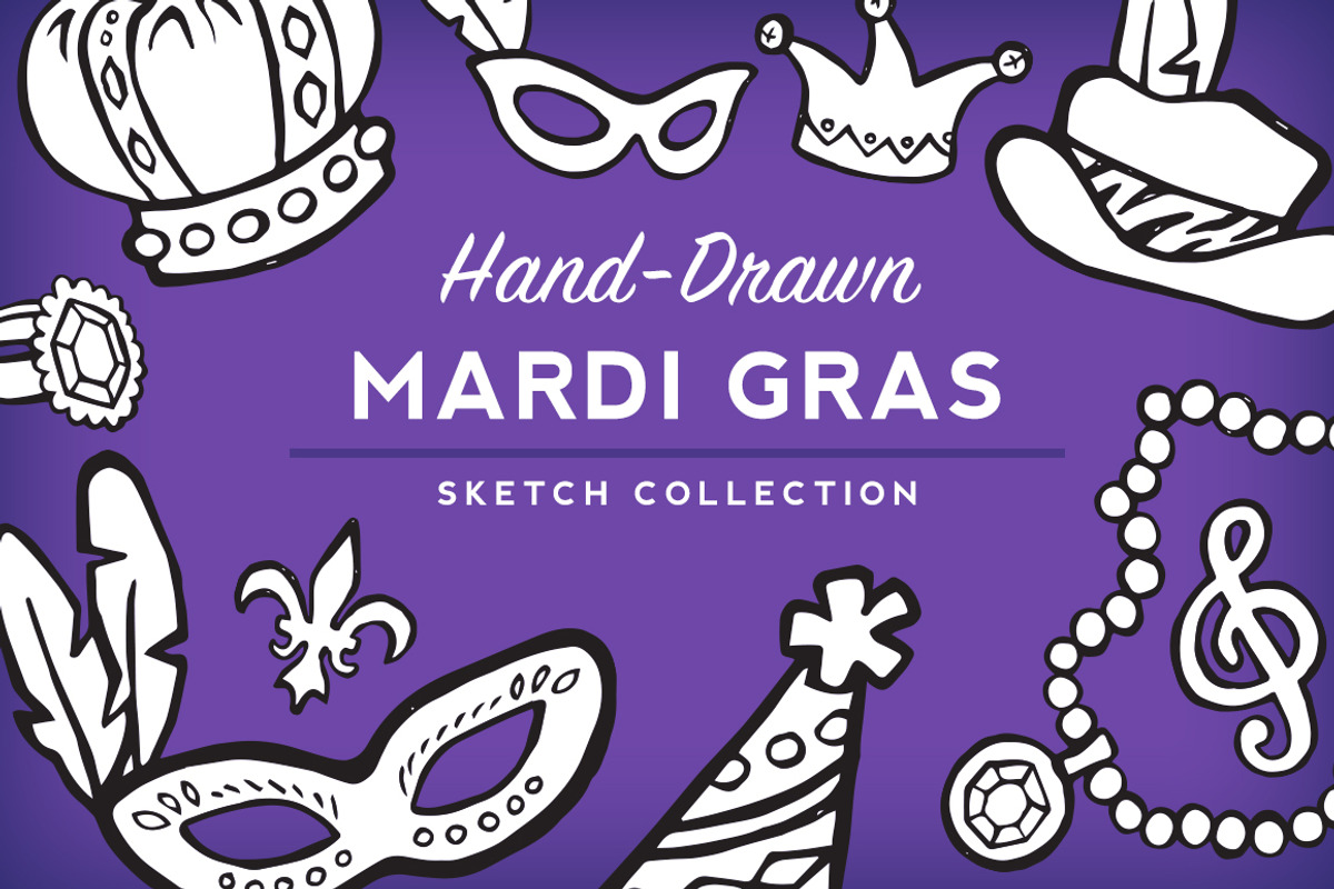 Mardi Gras Sketch Collection, an Illustration by Jaleh Afshar (Photo 1 of 4)