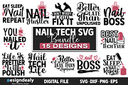 Nail Tech SVG Bundle, a Graphic by Buysvgbundles (Thumbnail 1 of 7)