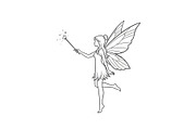 Magical Fairy Silhouette Bundle, an Illustration by jahid234 (Thumbnail 16 of 51)