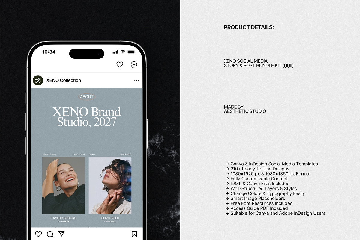 XENO | Social Media Kit Bundle, a Social Media Template by The Aesthetic Studio (Photo 8 of 10)