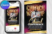 Church Worship Flyer Canva, a Social Media Template by Design Up (Thumbnail 1 of 3)