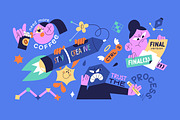 Graphic & web design stickers set, a Decorative Illustration by PaperTrident (Thumbnail 2 of 4)