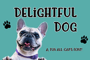 Delightful Dog, a Script Font by Kristy Hatswell (Thumbnail 1 of 9)