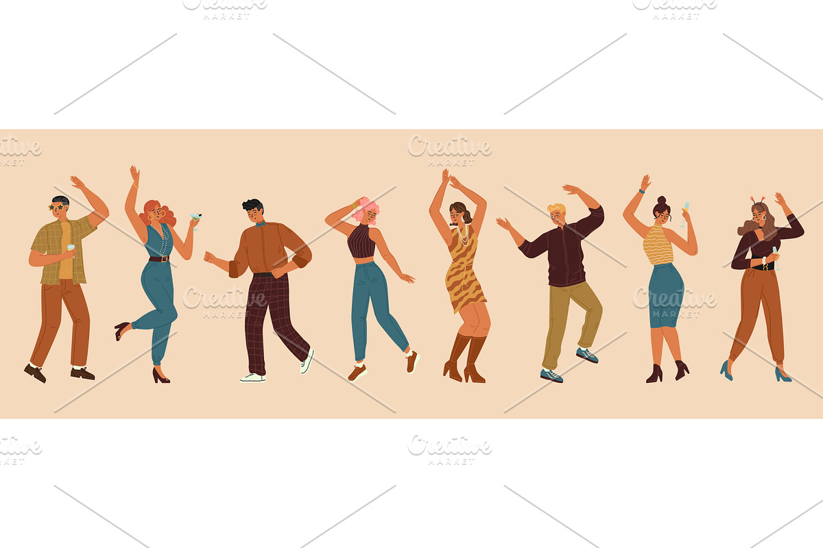 Young people cartoon characters, a Person Illustration by vectorpointstudio
