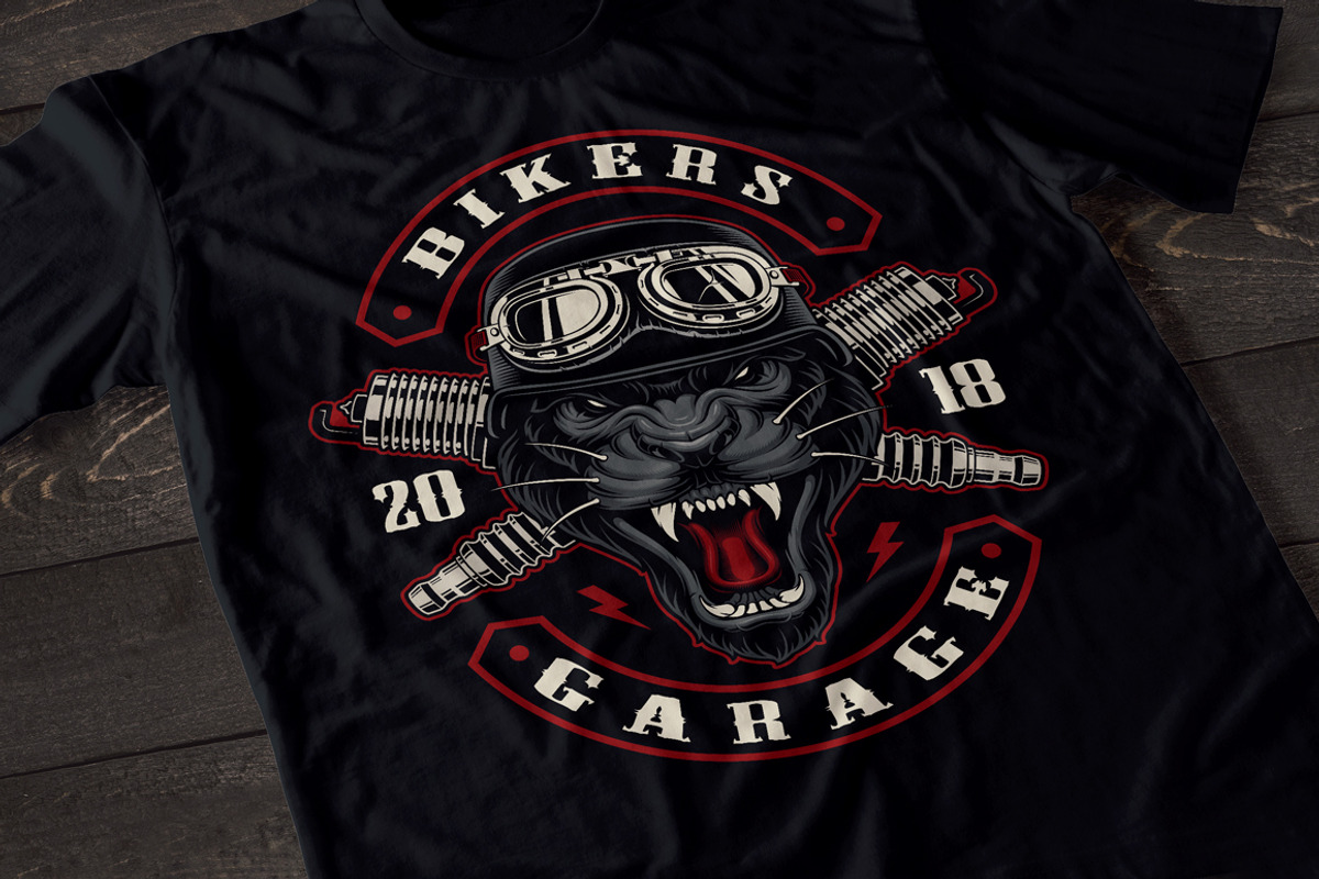 Set of Bikers Shirt Designs., an Illustration by Harry Kasyanov (Photo 7 of 12)