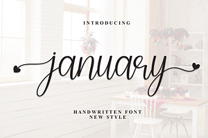 January Script Font