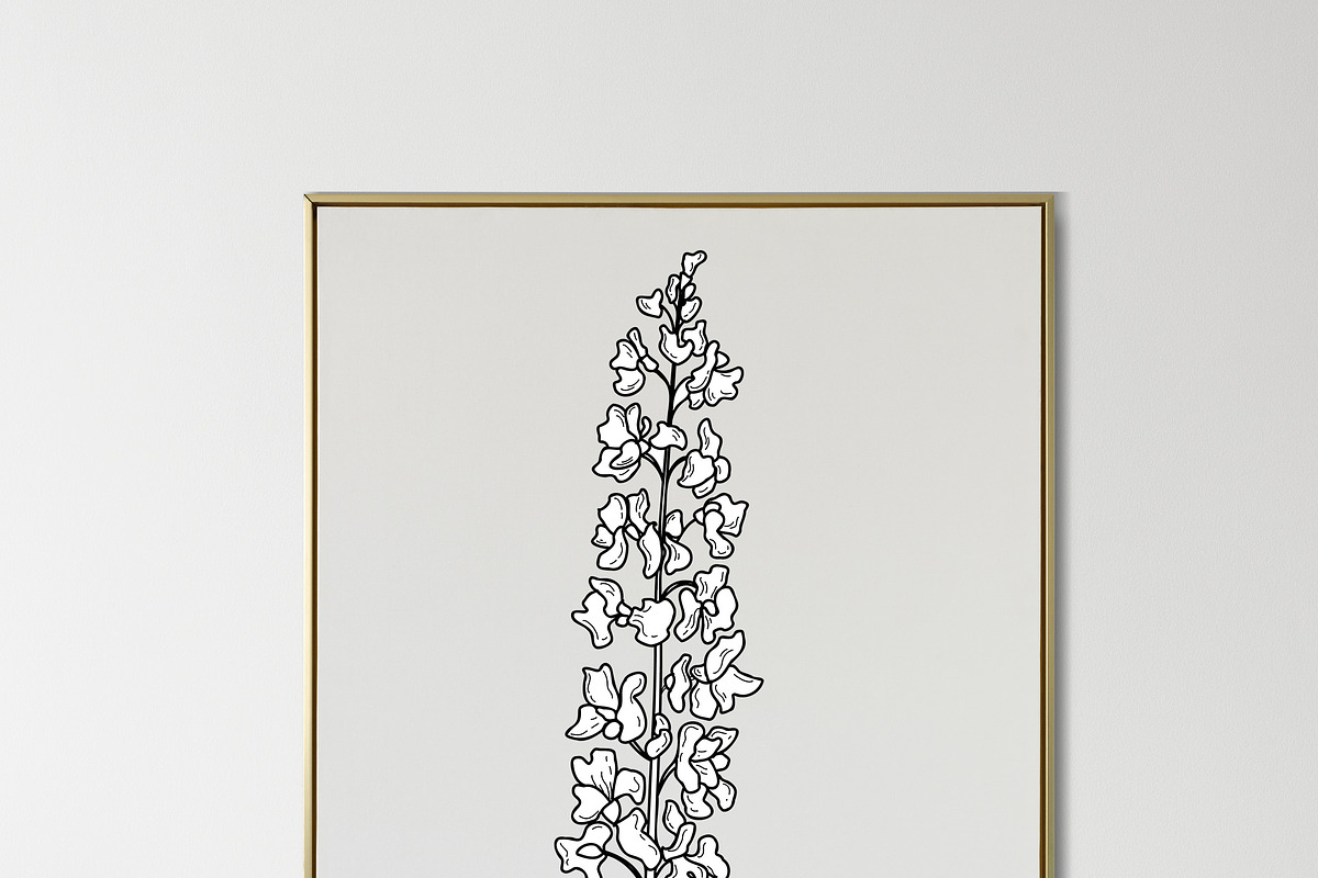 Garden Flowers Bundle Line Art SVG, a Decorative Illustration by Dervik Art Store (Photo 6 of 10)