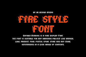 Gofired Burning - Fire Typeface Font