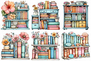 Summer Bookshelf Clipart, an Illustration by Daily.Designs (Thumbnail 7 of 8)