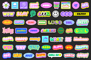 GROOVY STICKERS VECTOR SET, an Object Graphic by craftlove (Thumbnail 5 of 6)
