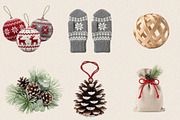 Nordic Christmas Elements Pack, an Illustration by SVGArt (Thumbnail 2 of 8)