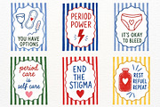 Period Menstruation Clipart Girl PNG, a Healthcare Illustration by SugarCloudStudioArt (Thumbnail 3 of 5)