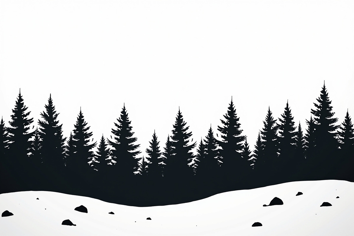 Pine Forest Silhouette Bundle, a Graphic by hafijul (Photo 14 of 16)