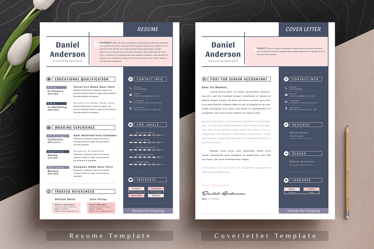 Resume Cv Template Word Apple Pages, a Resume Template by Tbunny (Photo 2 of 6)
