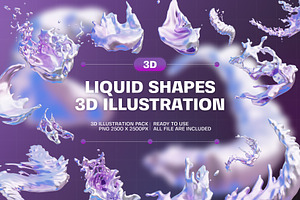 Liquid Icon 3D Illustration