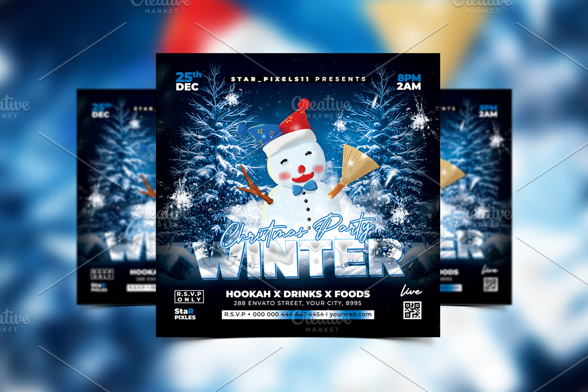 10 Christmas Party Flyer Bundle, a Flyer Template by StarPixles11 (Photo 10 of 12)