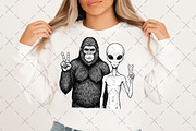 Bigfoot Alien Spaceship Digital Png, an Illustration by Craft Nest (Thumbnail 2 of 6)