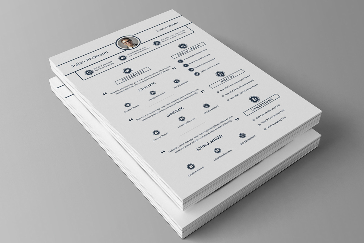 Super Clean Resume/CV - With MS Word, a Resume Template by SNIPESCIENTIST