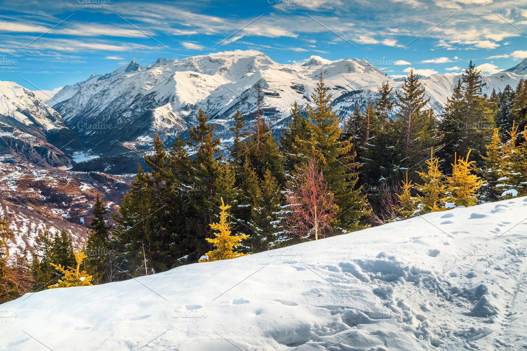 Majestic alpine winter landscape, a Nature Photo by Alpine Dreams