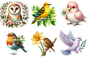 Spring Vibrant Birds Clipart, an Illustration by Sublimation Artist (Thumbnail 2 of 6)