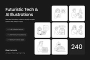 240 Futuristic Technology & AI, a Technology Illustration by Prosymbols (Thumbnail 1 of 15)
