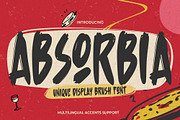 Absorbia – Unique Display Brush Font, a Handwritten Font by Almarkhatype (Thumbnail 1 of 8)